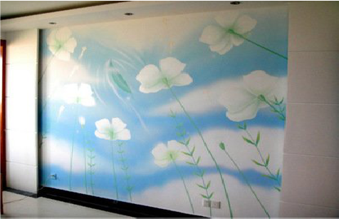 利川画墙绘怎么画好白云的蓬松感？