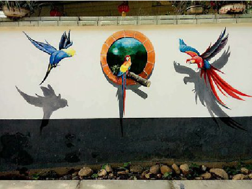 利川视觉错位-3D墙绘设计