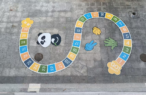 利川地面游戏彩绘