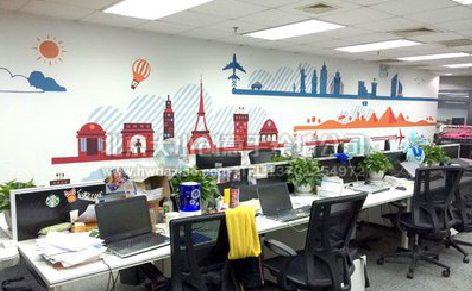 利川教你设计办公室墙绘的方法。