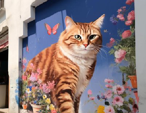 利川自己绘制有个性的手绘墙