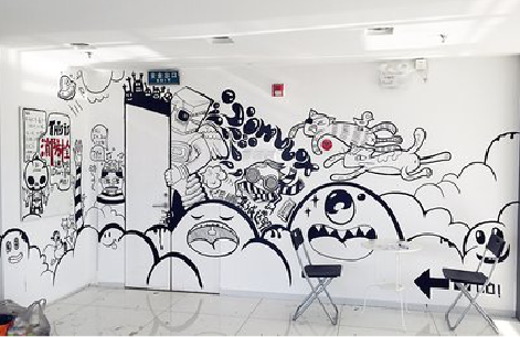 利川手绘墙并非传统涂鸦。